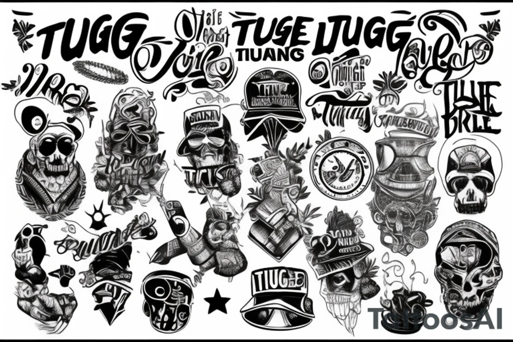 "thug life" tattoo idea