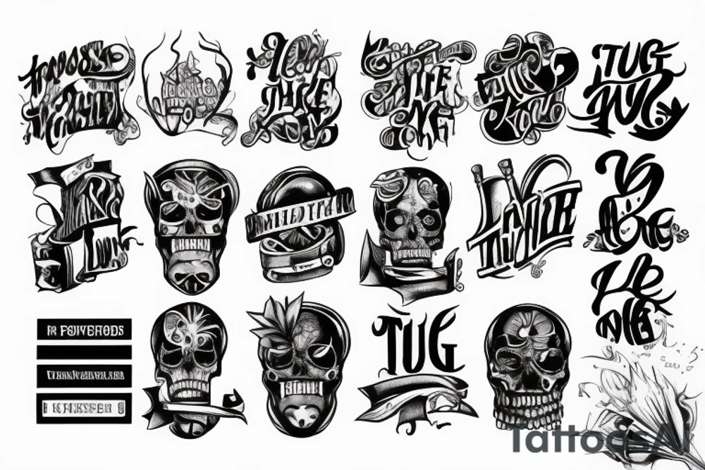 thug life tattoo idea