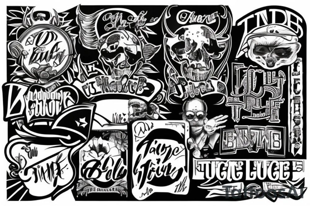 thug life tattoo idea