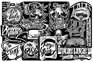 thug life tattoo idea