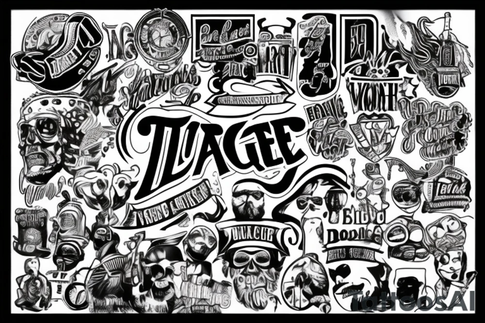 thug life tattoo idea