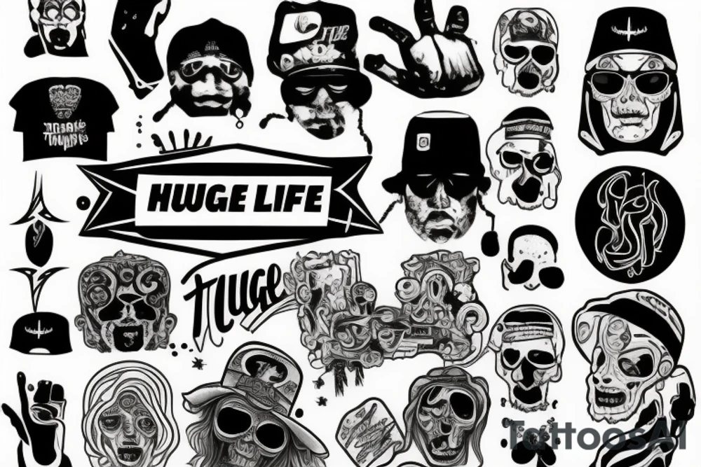 thug life tattoo idea