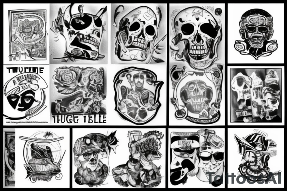 thug life tattoo idea