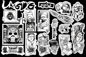 thug life tattoo idea