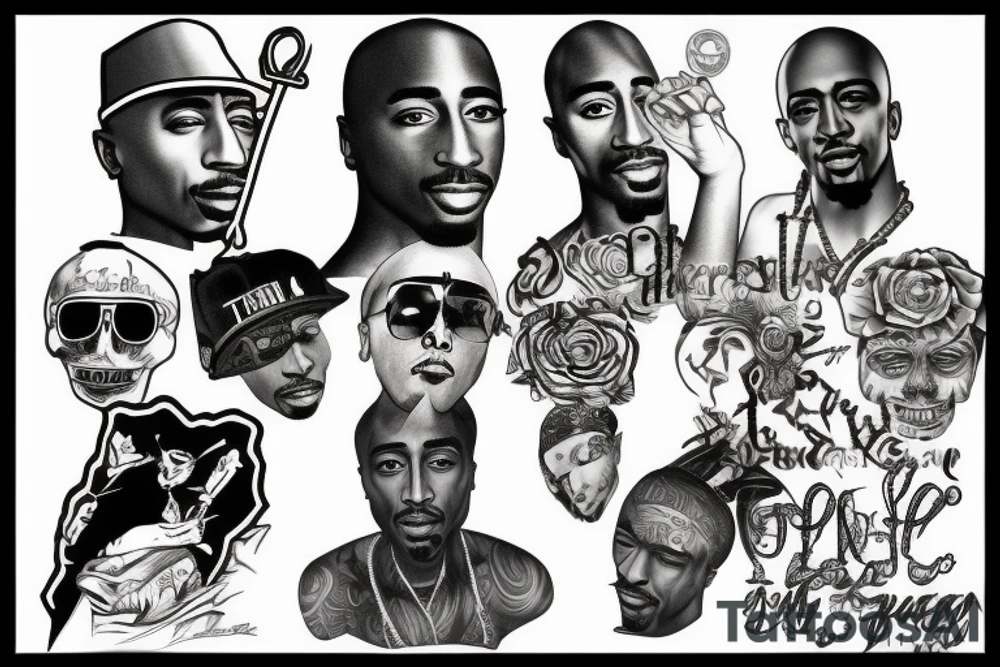 tupac shakur tattoo idea