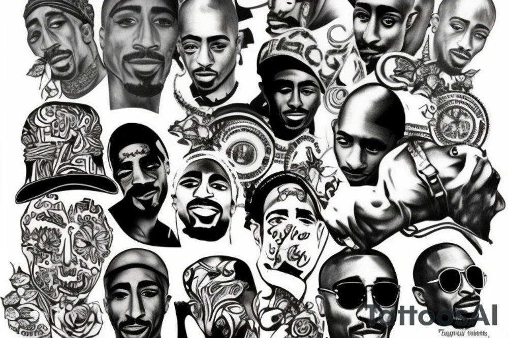 tupac shakur tattoo idea