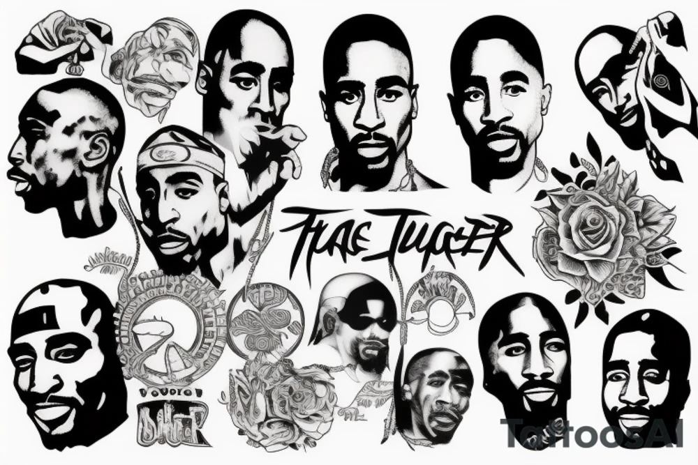 tupac shakur tattoo idea
