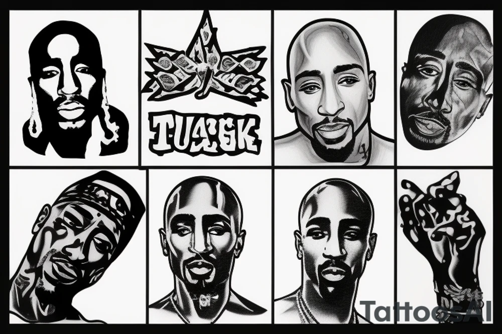tupac shakur tattoo idea