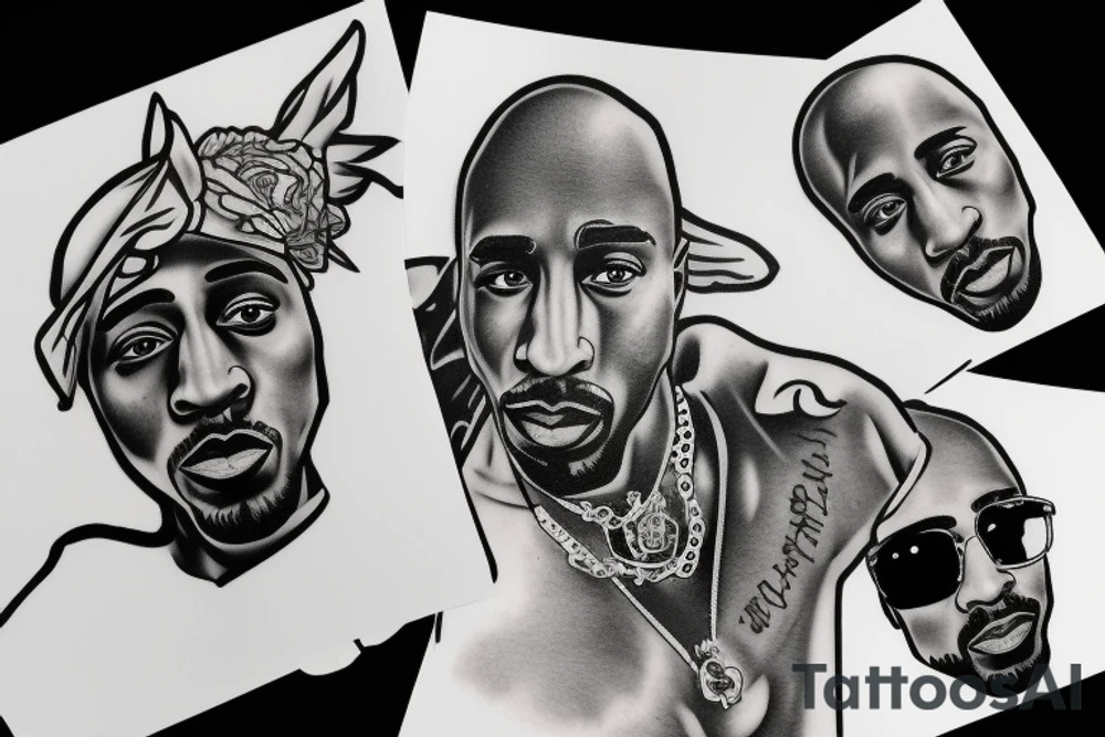 tupac shakur tattoo idea