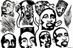 tupac shakur tattoo idea