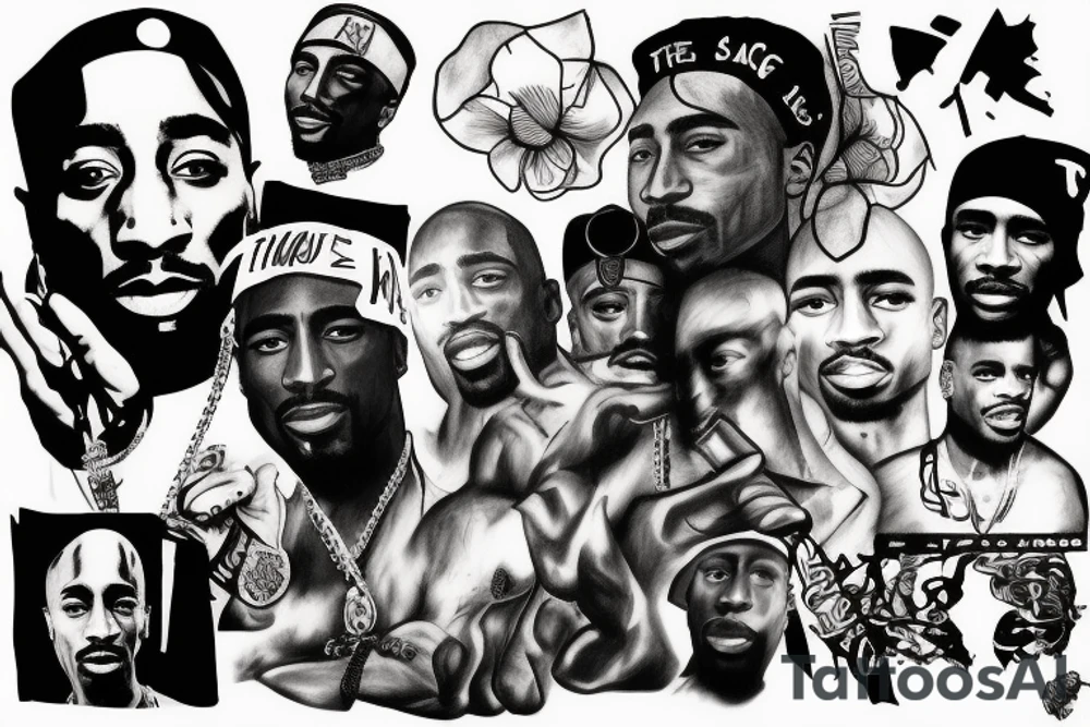 tupac shakur tattoo idea