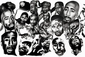 2pac album cover tattoo idea