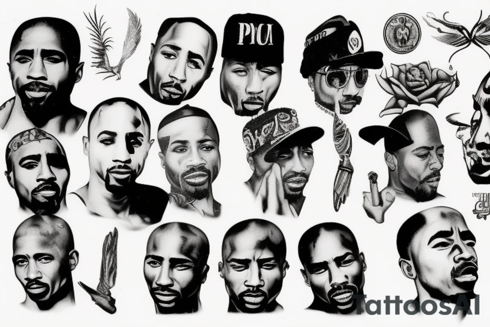 2pac album cover tattoo idea