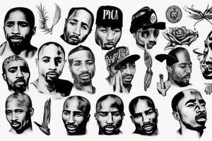 2pac album cover tattoo idea