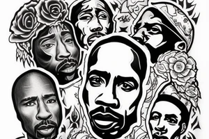 2pac album cover tattoo idea