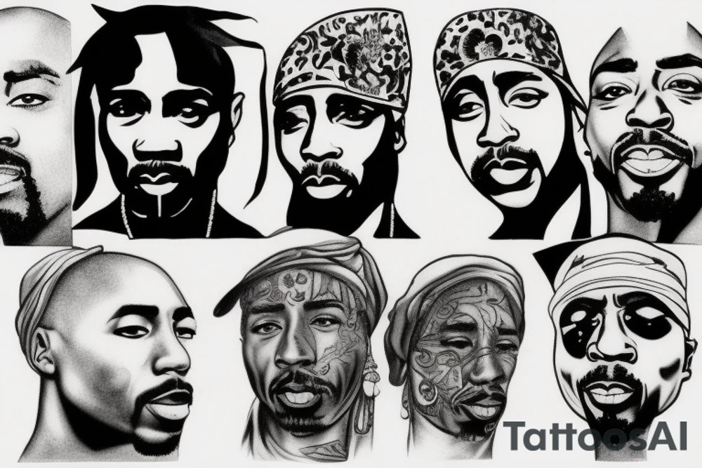 2pac album cover tattoo idea