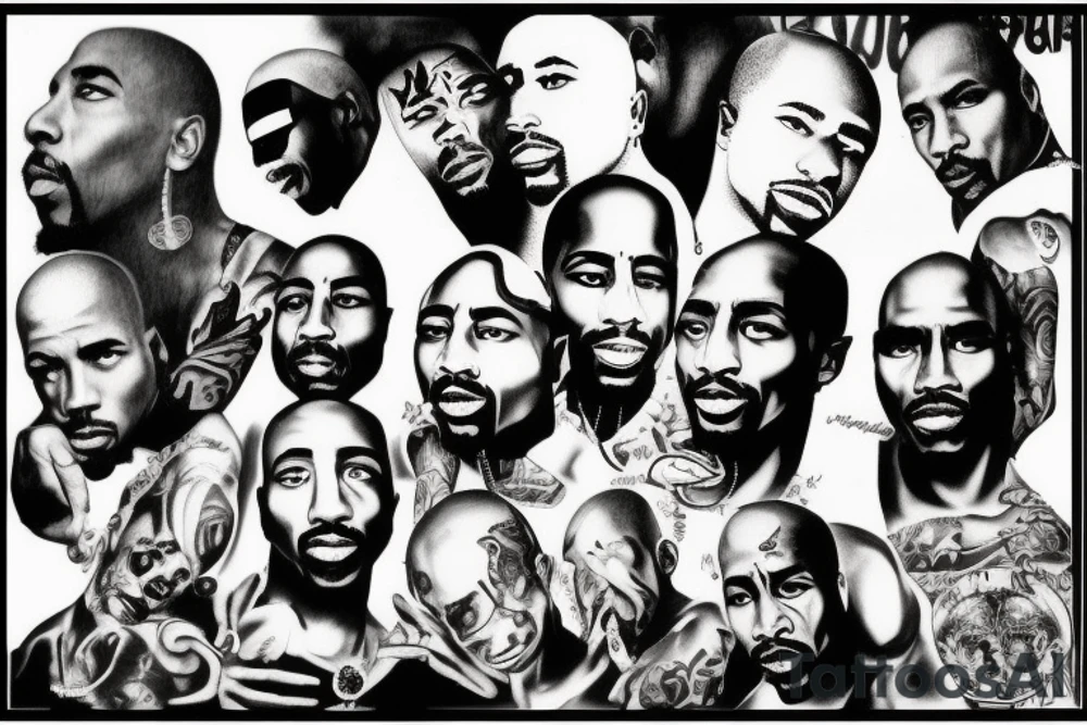 2pac album cover tattoo idea