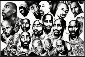 2pac album cover tattoo idea