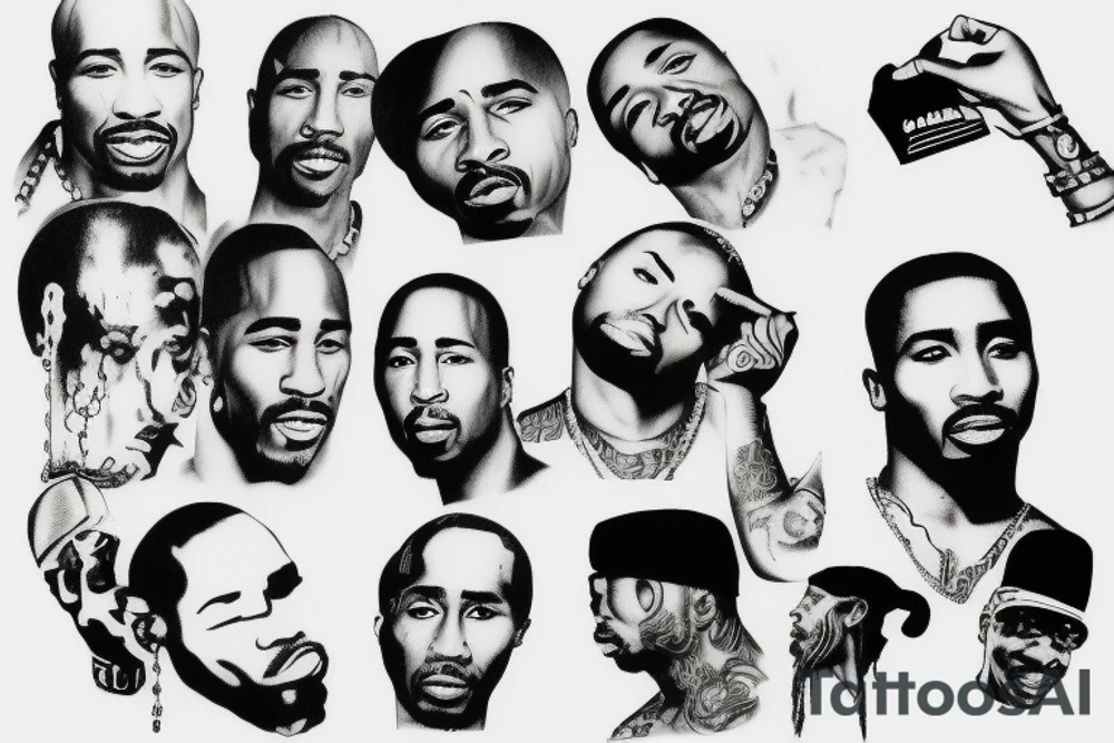 2pac album cover tattoo idea