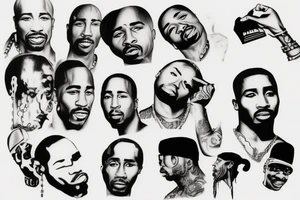 2pac album cover tattoo idea