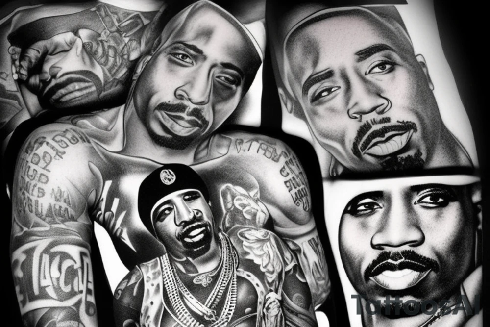 rapper 2pac tattoo idea