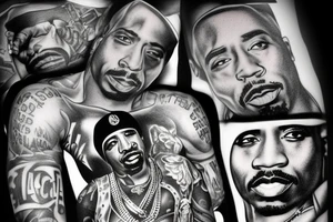 rapper 2pac tattoo idea