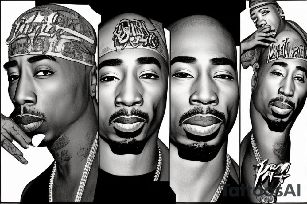 rapper 2pac tattoo idea