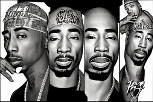 rapper 2pac tattoo idea