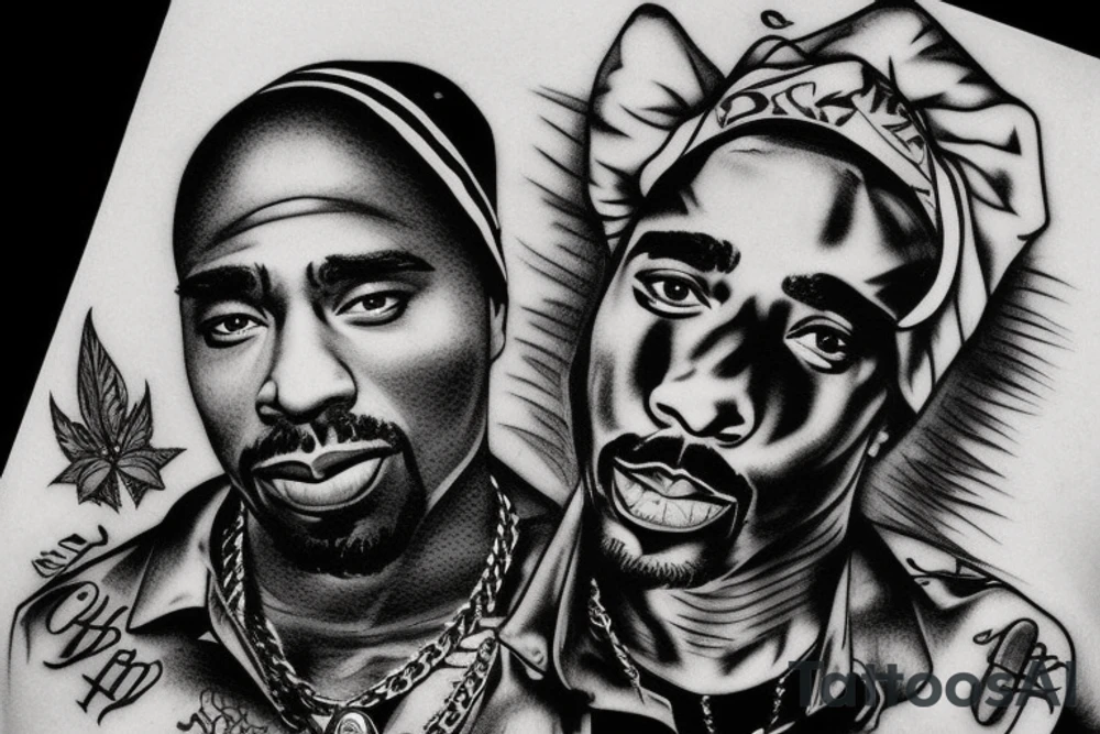 rapper 2pac tattoo idea