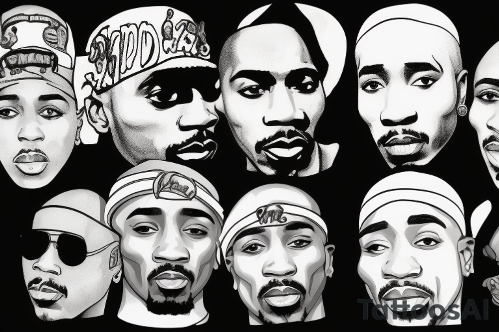 rapper 2pac tattoo idea