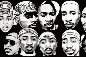 rapper 2pac tattoo idea
