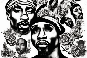 rapper 2pac tattoo idea