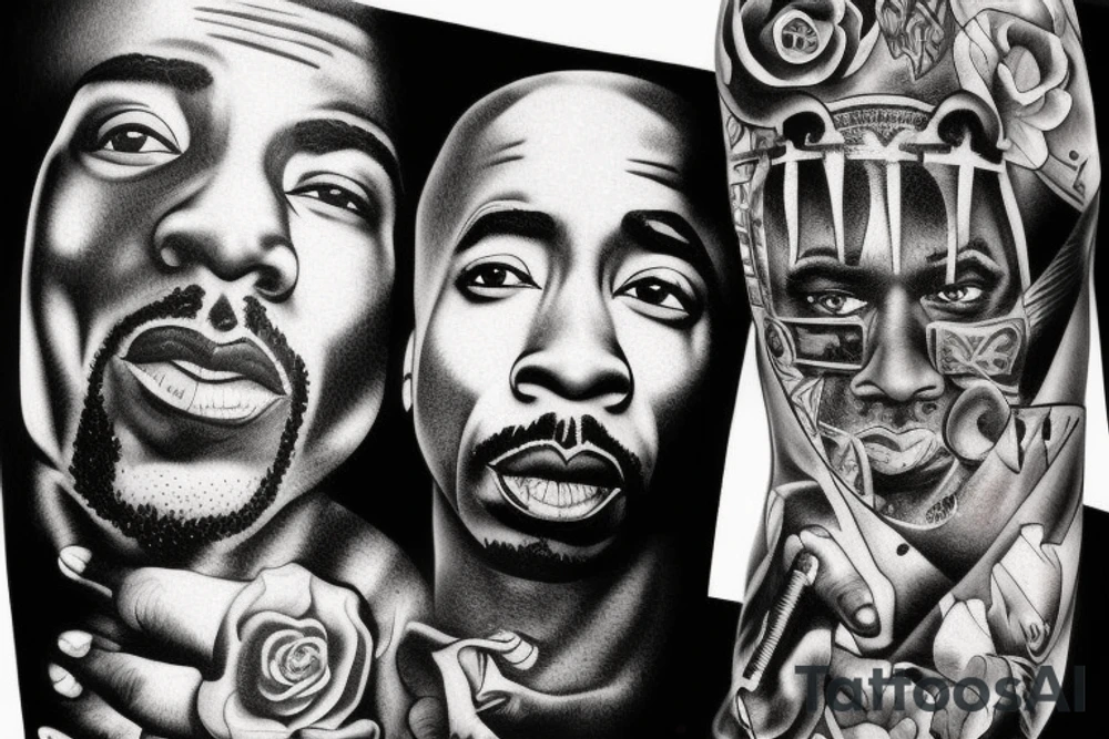 rapper 2pac tattoo idea