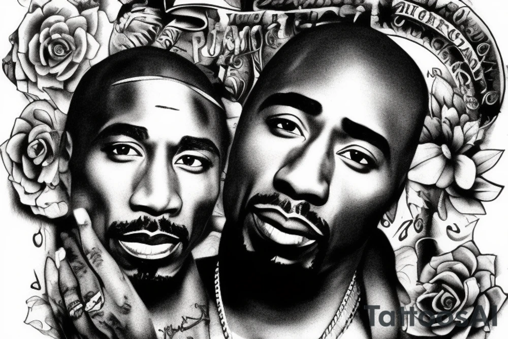 rapper 2pac tattoo idea