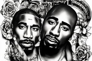 rapper 2pac tattoo idea