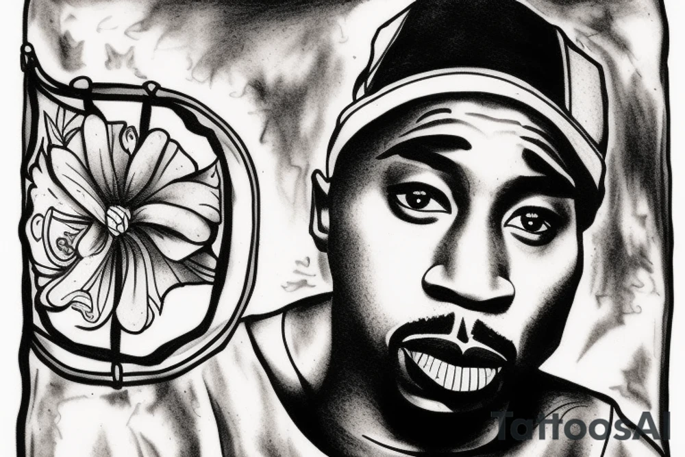 rapper 2pac tattoo idea