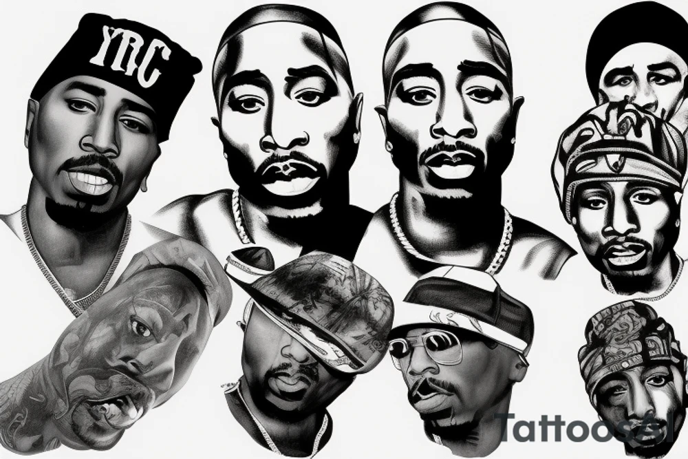 rapper 2pac tattoo idea