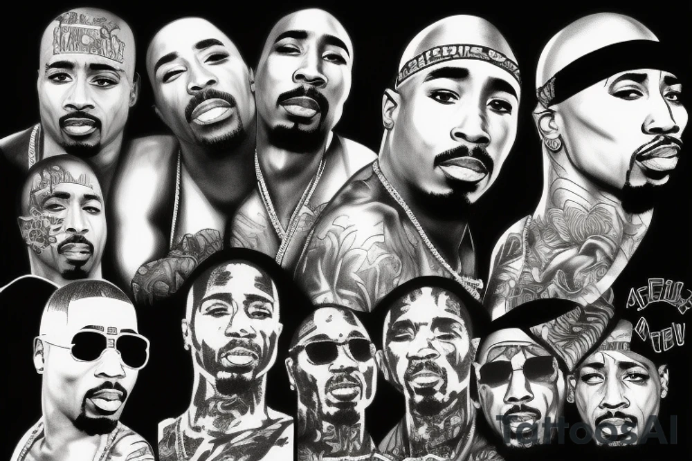 rapper 2pac tattoo idea