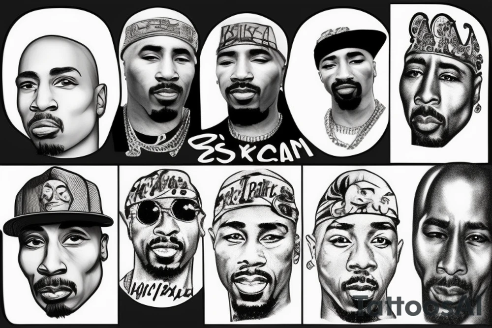 rapper 2pac tattoo idea