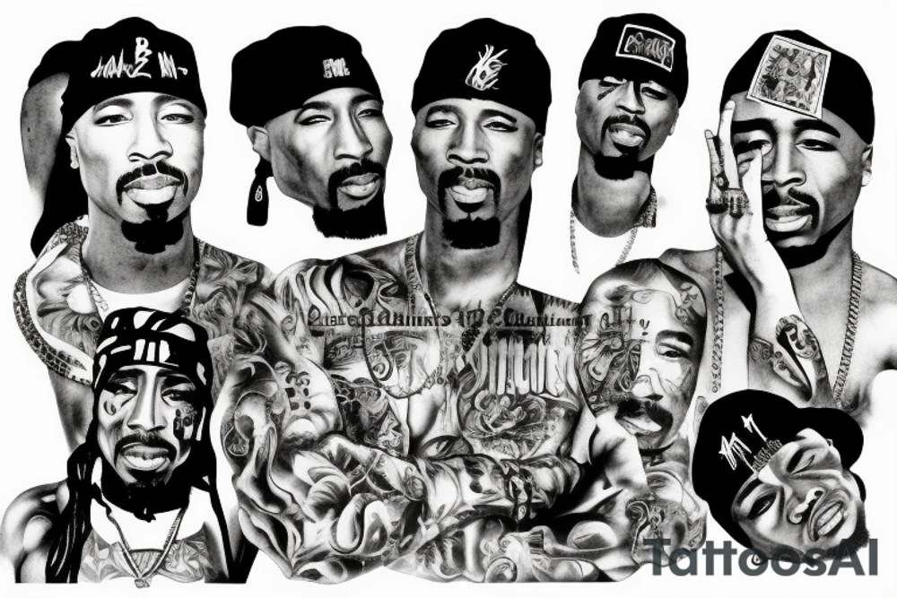 rapper 2pac tattoo idea