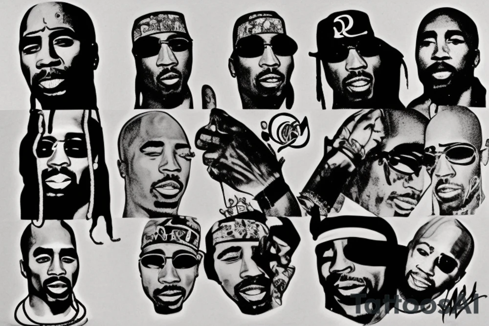 rapper 2pac tattoo idea