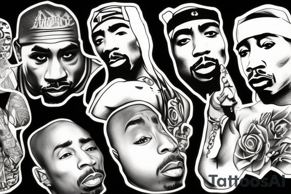 rapper 2pac tattoo idea