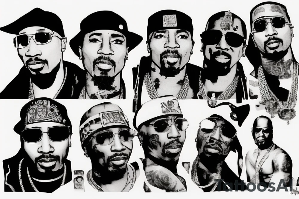 rapper 2pac tattoo idea