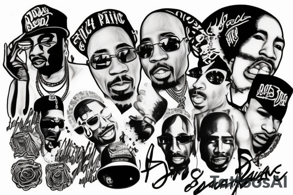 rapper 2pac tattoo idea