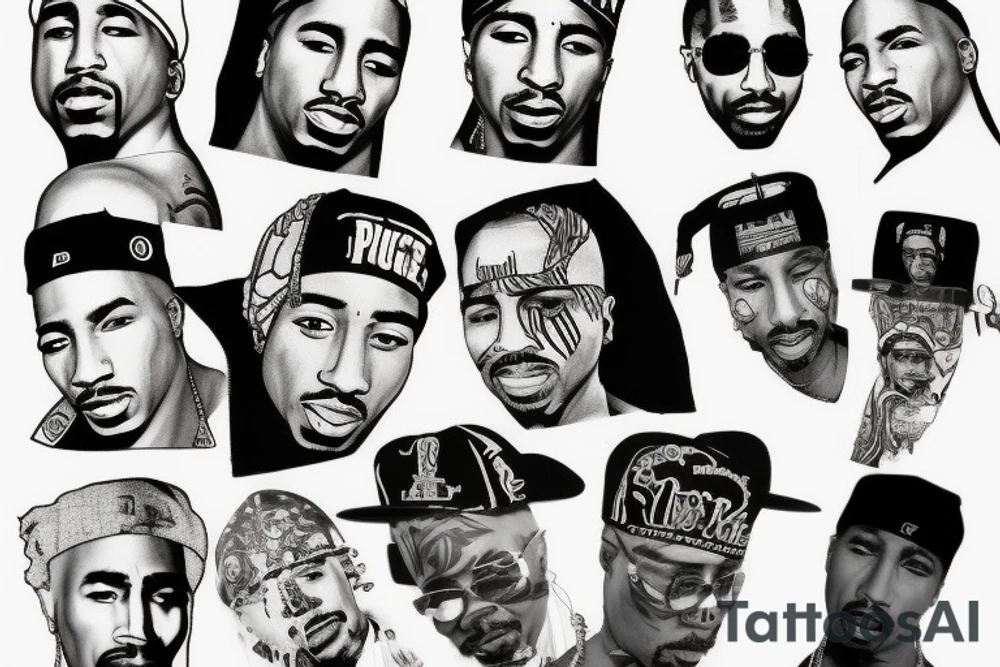 rapper 2pac tattoo idea