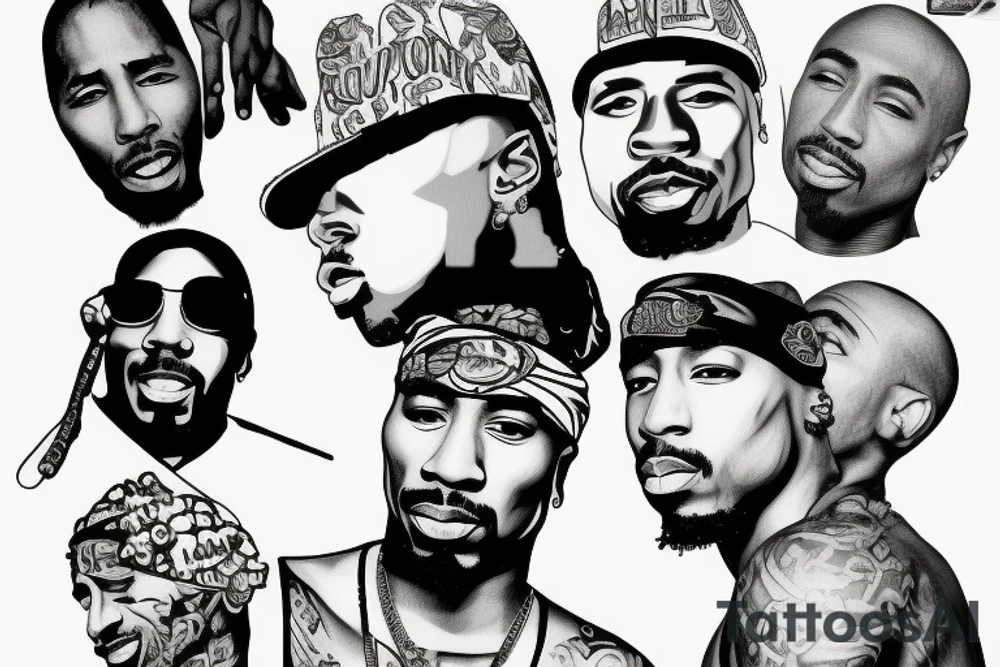 rapper 2pac tattoo idea