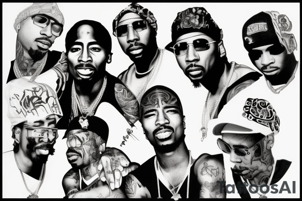 rapper 2pac tattoo idea