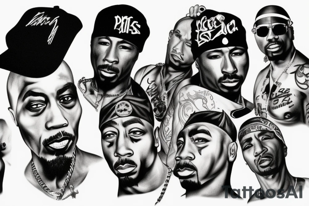 rapper 2pac tattoo idea