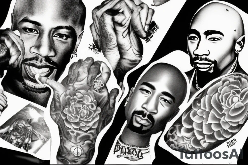 rapper 2pac tattoo idea