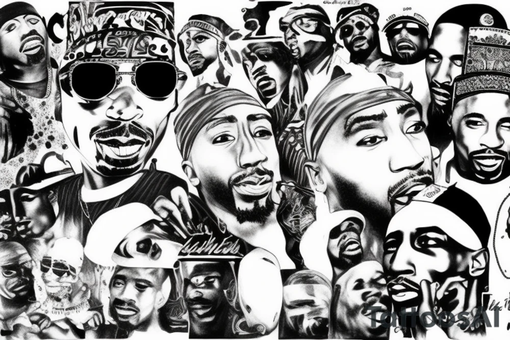 rapper 2pac tattoo idea